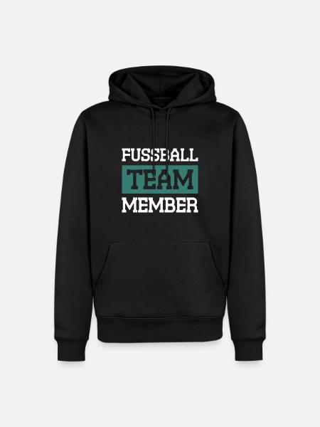 Fussball Team - Männer Premium Bio Hoodie - Schwarz