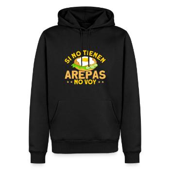 Arepa Arepa Gourmand colombien Geschen - Sweat à capuche Premium bio Homme - noir - Devant - Nico (187cm)