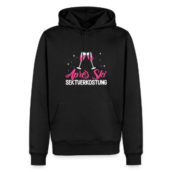 Apres Ski Après Ski Sektverkostung Geschenk - Männer Premium Bio Hoodie - Schwarz - Vorne - Nico (187cm)