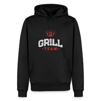 Grill Team - Männer Premium Bio Hoodie - Schwarz - Vorne - Nico (187cm)