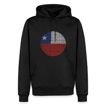Chili Drapeau Amérique du Sud Drapeau Chili Vintage - Sweat à capuche Premium bio Homme - noir - Devant - Nico (187cm)