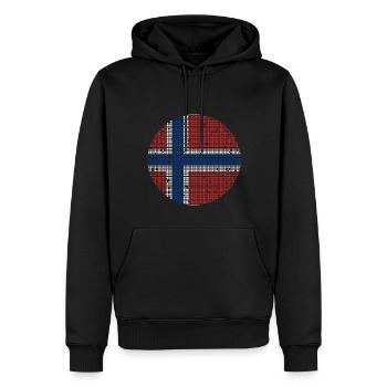 Norwegen Flagge Skandinavien Norwegische Fahne - Männer Premium Bio Hoodie - Schwarz - Vorne - Nico (187cm)