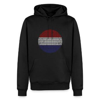 Pays-Bas Drapeau Hollande Drapeau néerlandais - Sweat à capuche Premium bio Homme - noir - Devant - Nico (187cm)