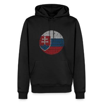 Slovaquie drapeau slovaque vintage drapeau slovaque - Sweat à capuche Premium bio Homme - noir - Devant - Nico (187cm)