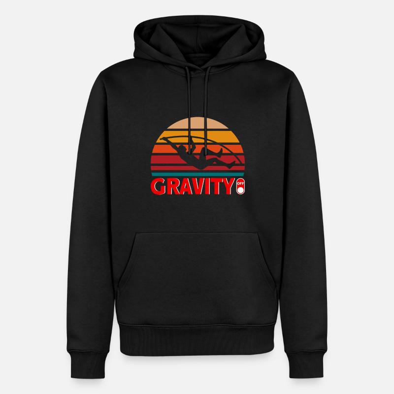 Leichtathletik Springen Stabhochsprung Geschenk - Männer Premium Bio Hoodie - Schwarz