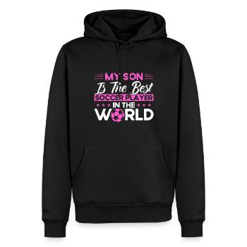 Fußball Mama Sportfan Fußball Geschenk - Männer Premium Bio Hoodie - Schwarz - Vorne - Nico (187cm)