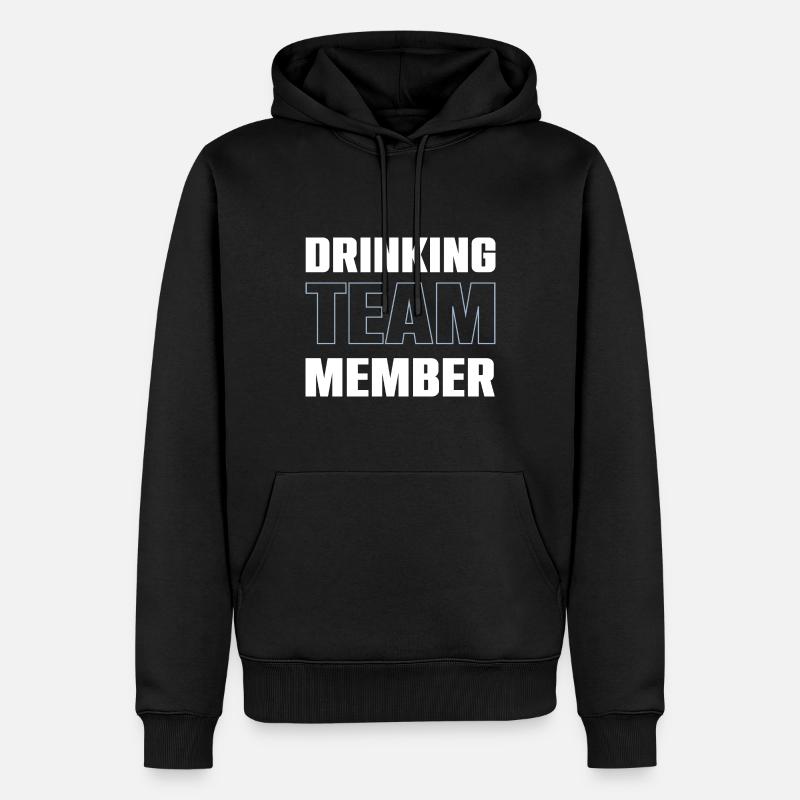 Équipe de consommation d’alcool - Sweat à capuche Premium bio Homme - noir