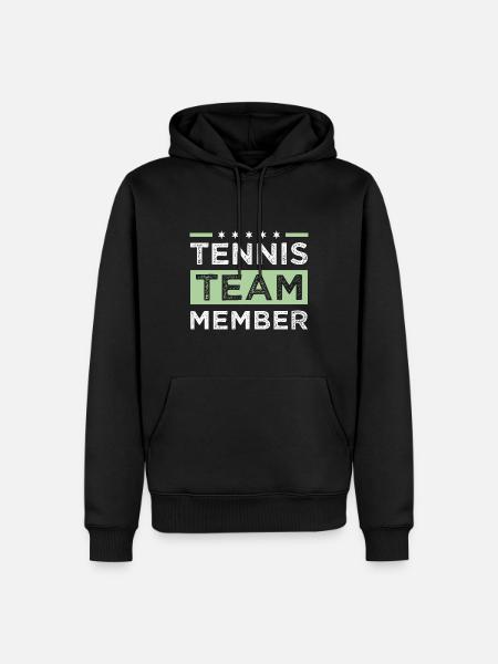 Tennis Team - Men’s Premium Organic Hoodie - black