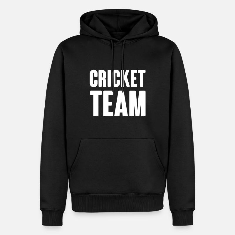 Équipe de cricket - Sweat à capuche Premium bio Homme - noir