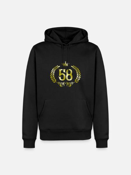 58 Number Wreath - Men’s Premium Organic Hoodie - black