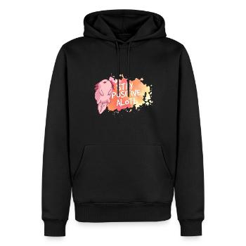 Axolotl Motivation Stay Positive Alotl - Männer Premium Bio Hoodie - Schwarz - Vorne - Nico (187cm)
