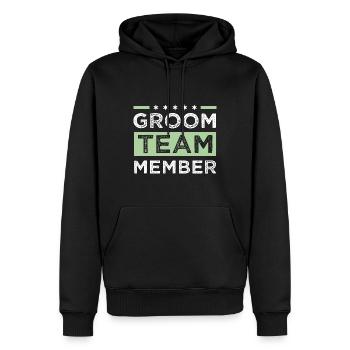 Groom Team - Männer Premium Bio Hoodie - Schwarz - Vorne - Nico (187cm)