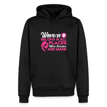 Feminismus Rechte der Frauen Feministisch Geschenk - Männer Premium Bio Hoodie - Schwarz - Vorne - Nico (187cm)