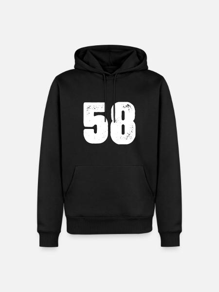 58 Number jersey - Men’s Premium Organic Hoodie - black
