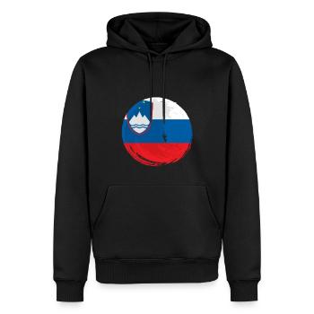 Slowenien Flagge Balkan Slowenische Fahne Vintage - Männer Premium Bio Hoodie - Schwarz - Vorne - Nico (187cm)
