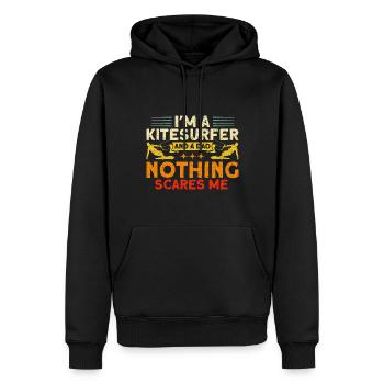 Kiteboarder Kitesurfer et Papa Cadeau - Sweat à capuche Premium bio Homme - noir - Devant - Nico (187cm)