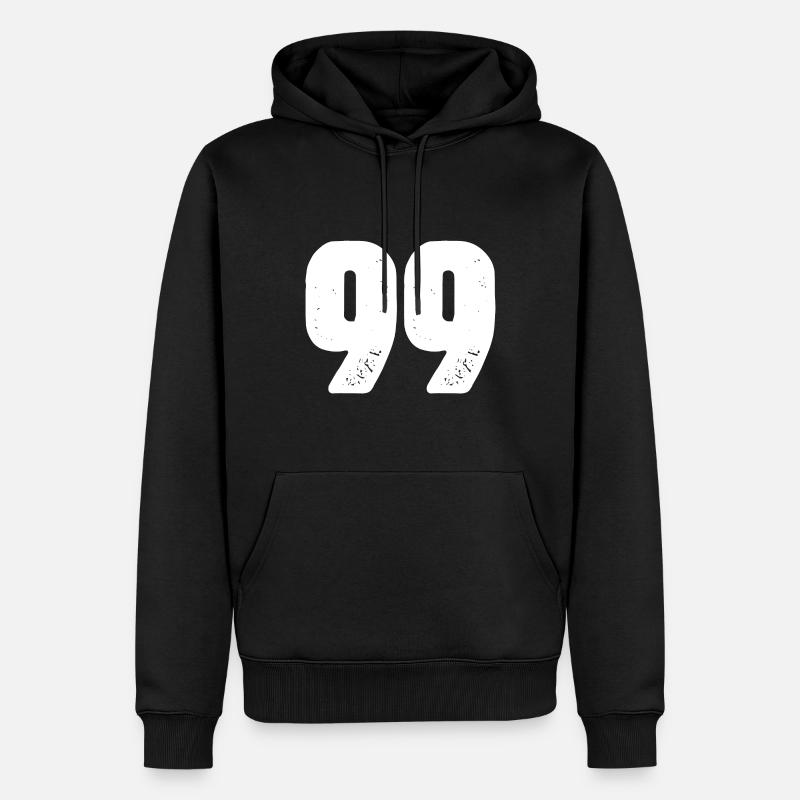 99 Maillot numéro - Sweat à capuche Premium bio Homme - noir