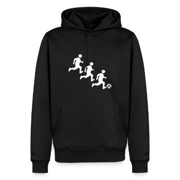 Fussballer Fussball Germany - Männer Premium Bio Hoodie - Schwarz - Vorne - Nico (187cm)
