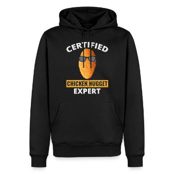 Chicken Nuggets Fast Food Lustiger Spruch - Männer Premium Bio Hoodie - Schwarz - Vorne - Nico (187cm)