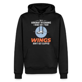 Fluggerätmechaniker Techniker für die Wartung der Luftfahrt - Männer Premium Bio Hoodie - Schwarz - Vorne - Nico (187cm)