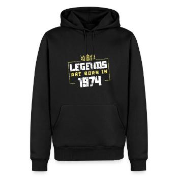 1974 legends born in - Männer Premium Bio Hoodie - Schwarz - Vorne - Nico (187cm)