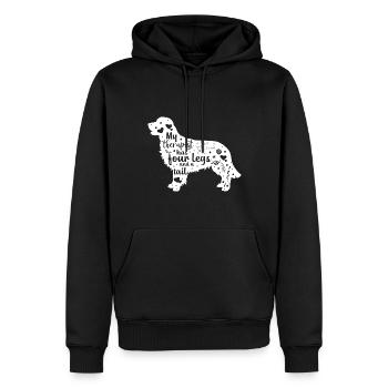 Golden Retriever Therapeut Hat Vier Beine Witzige - Männer Premium Bio Hoodie - Schwarz - Vorne - Nico (187cm)