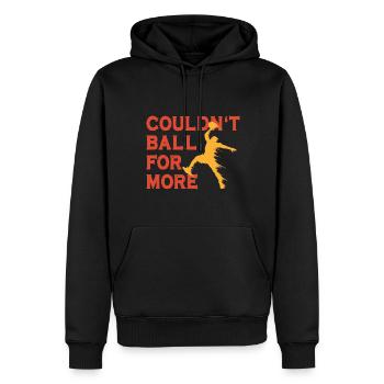 Drôle de dicton de basket-ball - Sweat à capuche Premium bio Homme - noir - Devant - Nico (187cm)