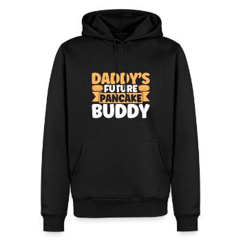 Fluffiger Flachkuchen Pfannkuchen Frühstückspfannk - Männer Premium Bio Hoodie - Schwarz - Vorne - Nico (187cm)