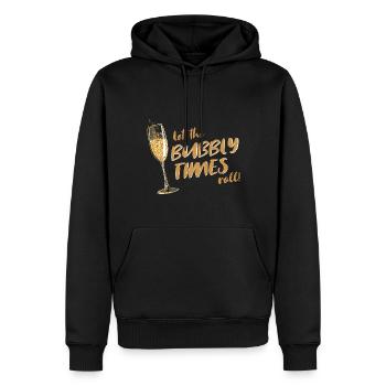 and Prosecco - Bubbly Times - Men’s Premium Organic Hoodie - black - Front - Nico (187cm)