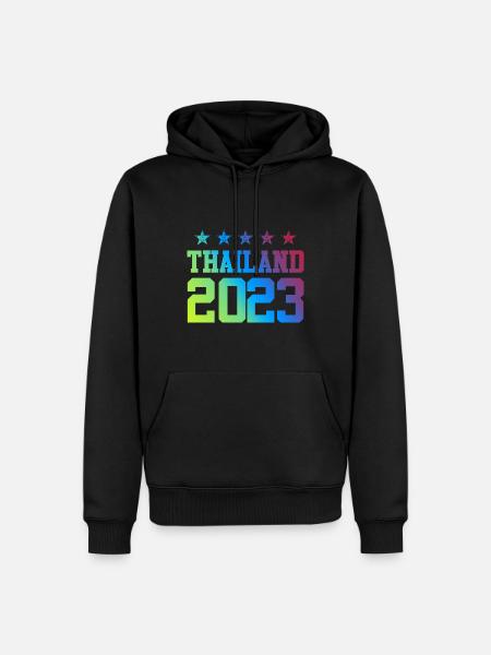 Thaïlande 2023 - Sweat à capuche Premium bio Homme - noir