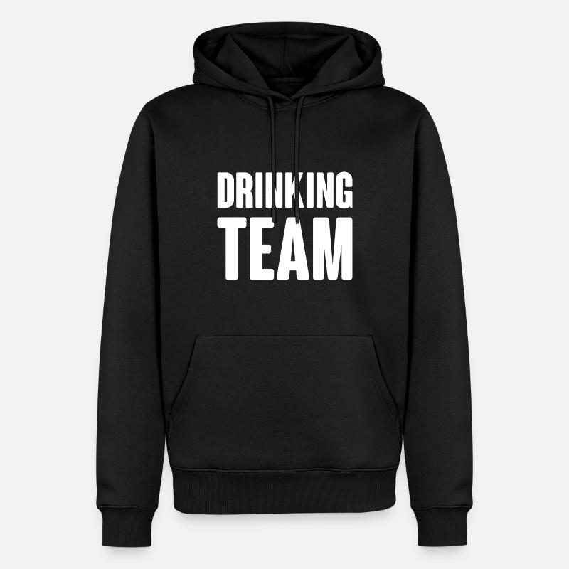 Drinking Team - Männer Premium Bio Hoodie - Schwarz