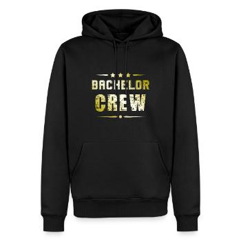Équipage Bachelor - Sweat à capuche Premium bio Homme - noir - Devant - Nico (187cm)