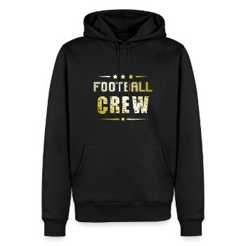 Équipe de football - Sweat à capuche Premium bio Homme - noir - Devant - Nico (187cm)