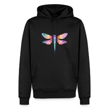 Libellen sind Küsse vom Himmel Männer Frauen - Männer Premium Bio Hoodie - Schwarz - Vorne - Nico (187cm)
