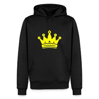 Crown Symbol - Men’s Premium Organic Hoodie - black - Front - Nico (187cm)