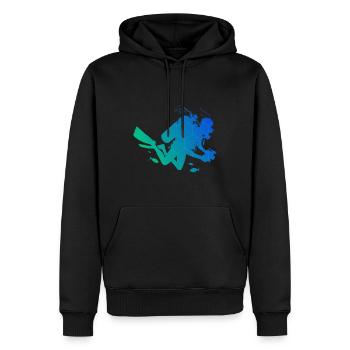 Diver Scuba Diver Scuba Taucher Free Dive - Männer Premium Bio Hoodie - Schwarz - Vorne - Nico (187cm)