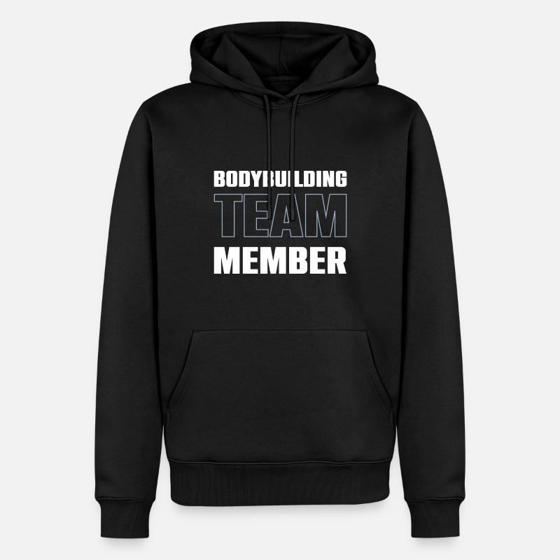 Équipe de musculation - Sweat à capuche Premium bio Homme - noir