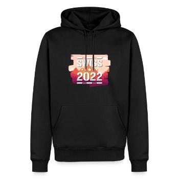 Swiss 2022 - Männer Premium Bio Hoodie - Schwarz - Vorne - Nico (187cm)