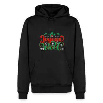 JOYEUX NOËL - Sweat à capuche Premium bio Homme - noir - Devant - Nico (187cm)