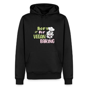 Born for Vegan Baking - Männer Premium Bio Hoodie - Schwarz - Vorne - Nico (187cm)