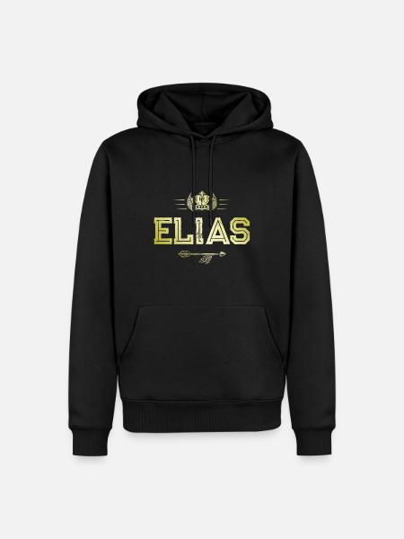 Elias - Men’s Premium Organic Hoodie - black