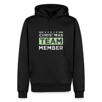 Christmas Team - Männer Premium Bio Hoodie - Schwarz - Vorne - Nico (187cm)