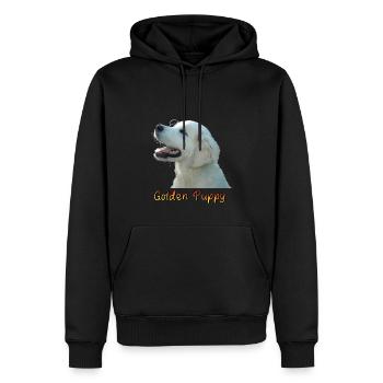 Golden Retriever Puppy - Sweat à capuche Premium bio Homme - noir - Devant - Nico (187cm)