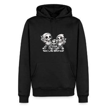 SKULLBOYZ - Männer Premium Bio Hoodie - Schwarz - Vorne - Nico (187cm)