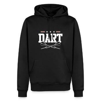 dart darts - Männer Premium Bio Hoodie - Schwarz - Vorne - Nico (187cm)