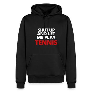 tennis / tennis / joueur de tennis / jeu de tennis - Sweat à capuche Premium bio Homme - noir - Devant - Nico (187cm)