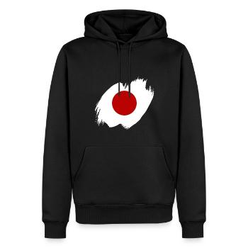 Japan Flagge Used Look Nihon Japanische Fahne - Männer Premium Bio Hoodie - Schwarz - Vorne - Nico (187cm)