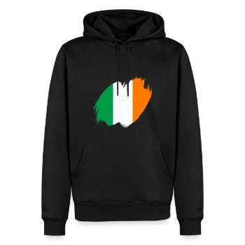 Drapeau irlandais Vintage Drapeau irlandais Dublin - Sweat à capuche Premium bio Homme - noir - Devant - Nico (187cm)