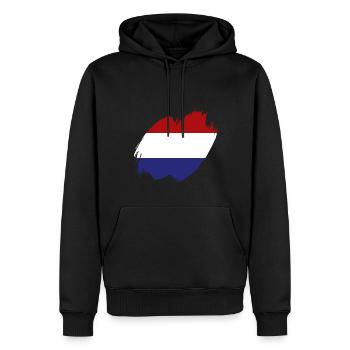 Niederlande Flagge Holland Niederländische Fahne - Männer Premium Bio Hoodie - Schwarz - Vorne - Nico (187cm)
