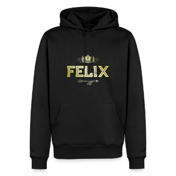 Felix - Männer Premium Bio Hoodie - Schwarz - Vorne - Nico (187cm)